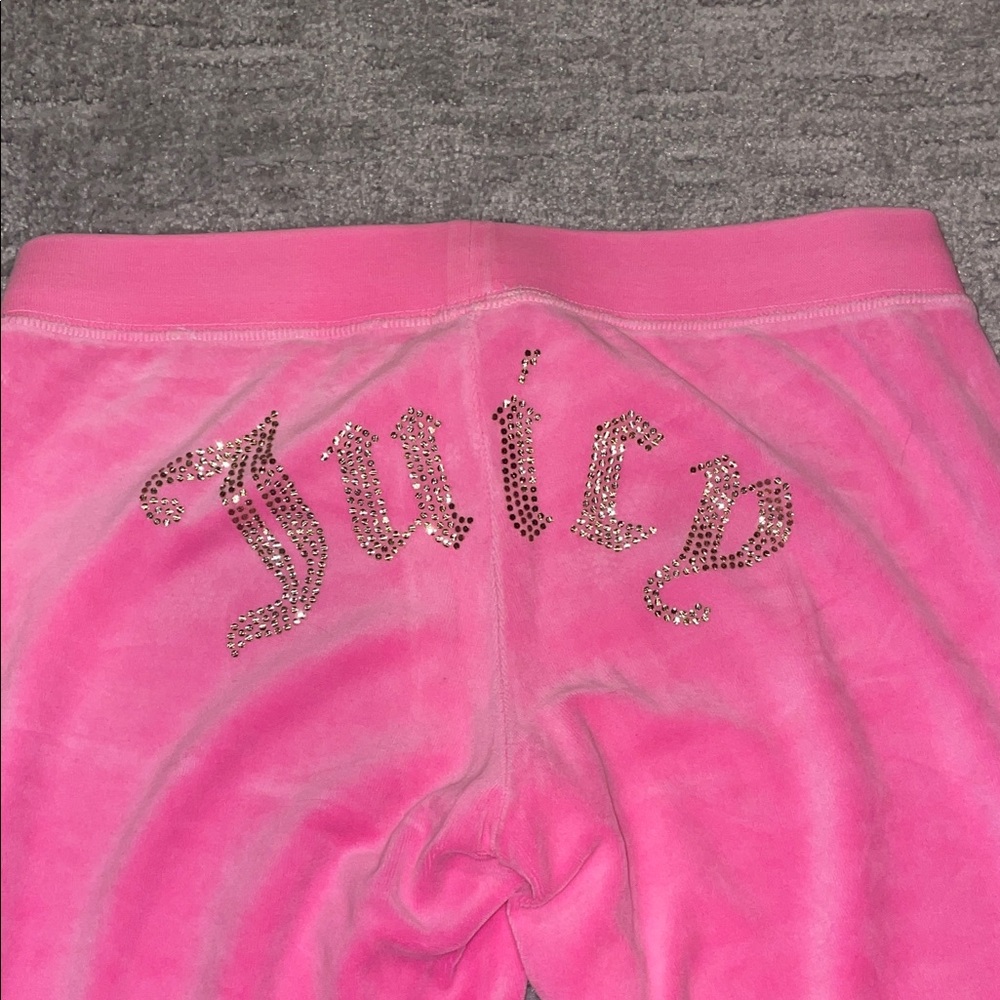 PINK VELOUR JUICY COUTURE TRACK PANTS! Rare! Size: Small!